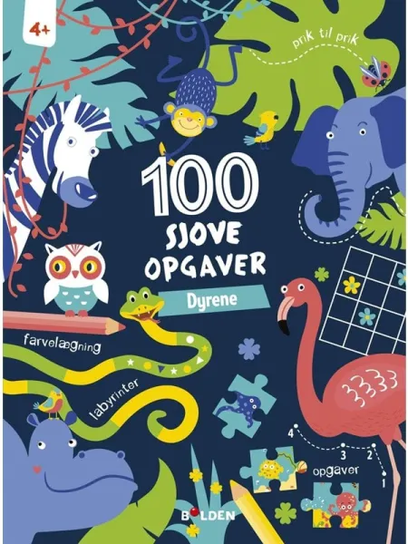 100 roliga aktiviteter: Djuren (från 4 år) - Hobby - häftad