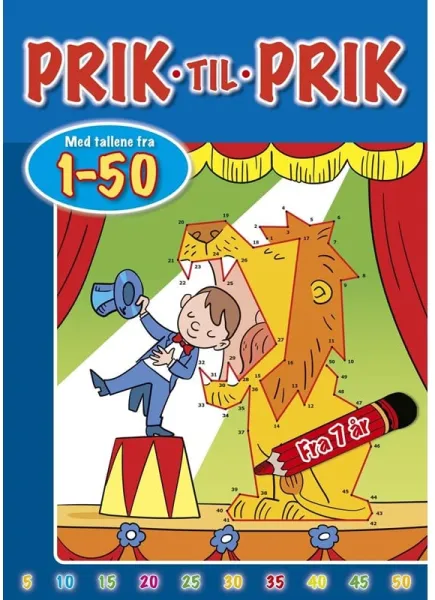 Dra linjer mellan punkterna med siffrorna 1 till 50 (Cirkus) - Hobby - häfte