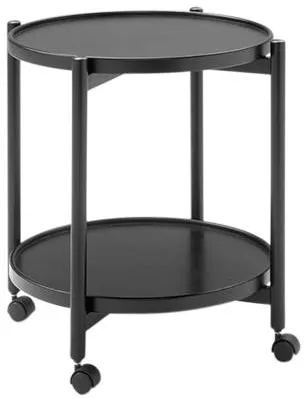 Thomsen Furniture James rullbord - svartbetsad ek - Ø 50 cm
