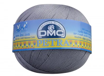 DMC Petra nr. 8 Virkgarn Unicolor 5414 Mellangrå