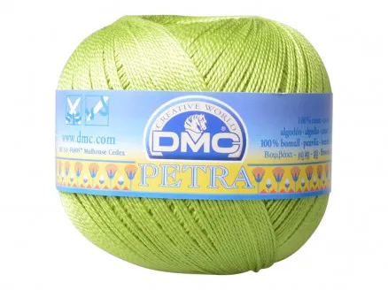 DMC Petra nr. 5 Virkgarn Unicolor 5907 Äppelgrön