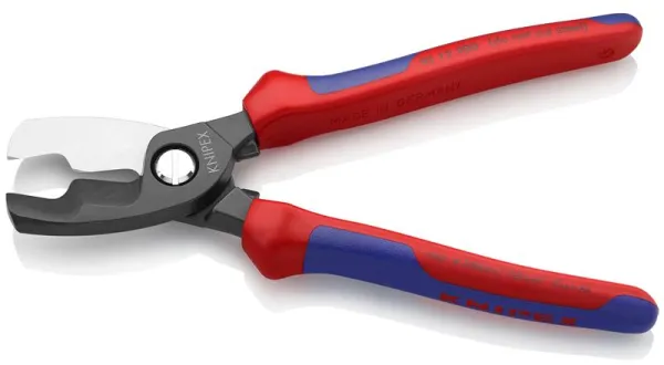 Knipex kabelsax med dubbel egg, brunerad, med flerkomponentshandtag 200 mm