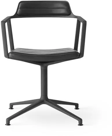 Vipp 452 Snurrstol Svart Skinn