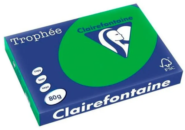 Q-connect Trophee kopieringspapper A3 80g stark grön 500 ark