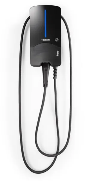 Webasto Pure Laddningsbox 22 kW Type 2 Black Edition med 4,5 m kabel - Integrerad Type B jordfelsbrytare