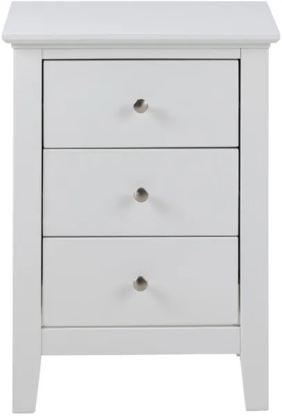 ACT NORDIC Linnea nattduksbord, med 3 lådor - vit MDF (45x34)
